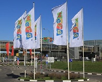 Флаг сетка, шелк 100*200 см