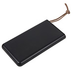 Универсальный аккумулятор STRAP (10000mAh), черный с коричневым, 6,9х13,2х1,5 см, пластик, шт