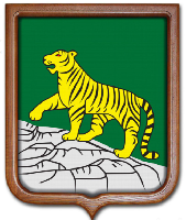 Герб Владивостока 35х43 см, печатный, светлая рама