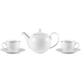 Набор GOLD: две чайных пары и чайник в подарочной упаковке, 250мл и 1200мл, костяной фарфор