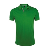Рубашка поло мужская "Portland Men" зеленый, серый_S, 100% х/б, 200г/м2