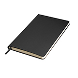 Ежедневник недатированный SIMPLY FLEX, А5,  черный, кремовый блок, в линейку