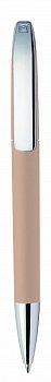 Ручка шариковая VIEW, бежевый, покрытие soft touch, пластик/металл