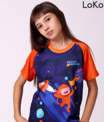 Футболка Спэйс детская с полной запечаткой